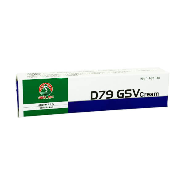 Sản phẩm kem trị mụn D79 GSV với công dụng điều trị mụn rất nhanh chóng và hiệu quả